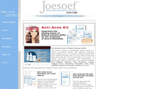 Desktop Screenshot of joesoefskincare.com