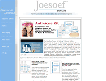 Tablet Screenshot of joesoefskincare.com